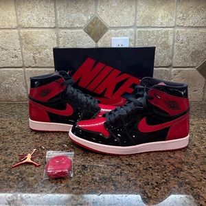 Jordan 1 High Patent Bred Size 13